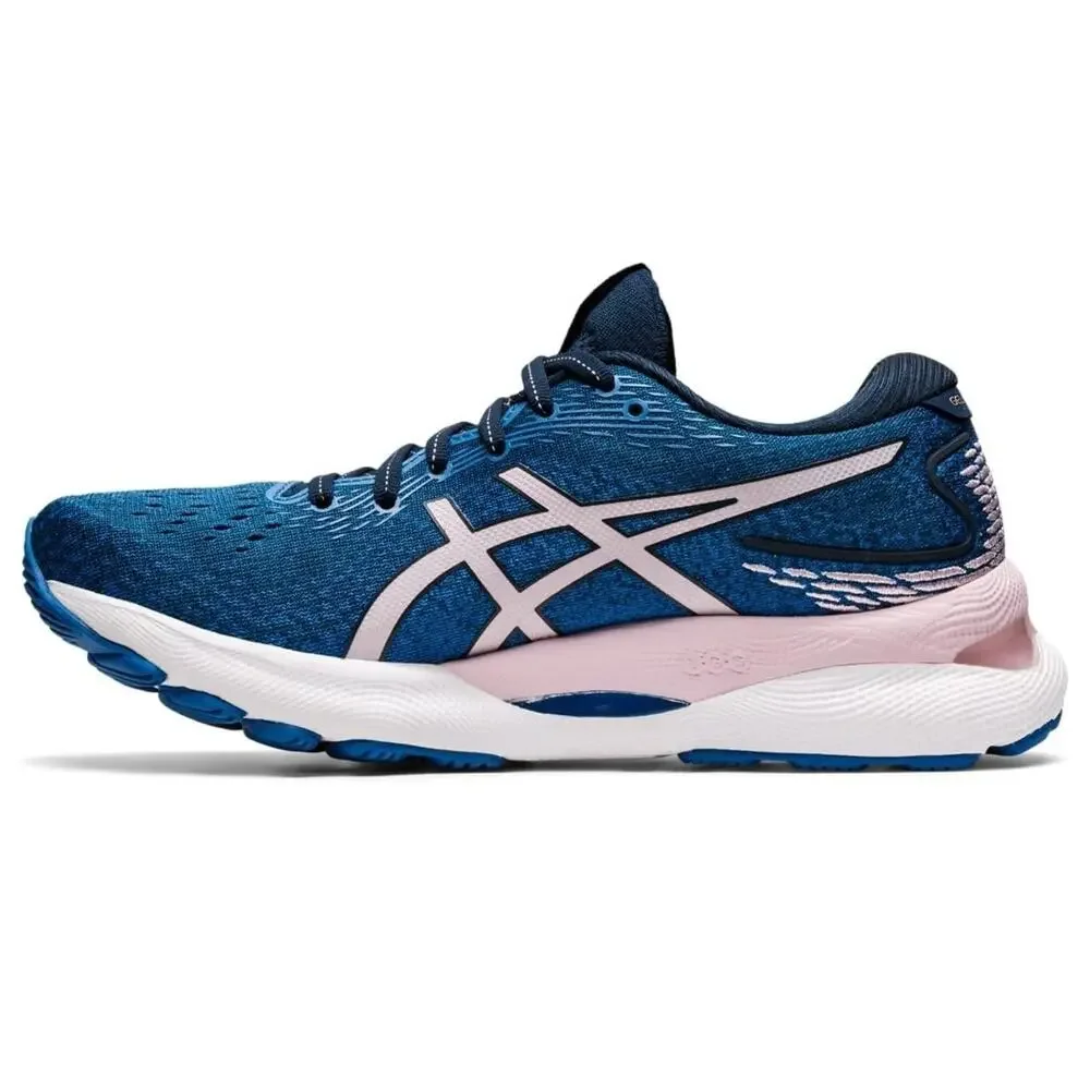 ASICS Woman Gel-Nimbus 24 Running Shoes French Blue/Barely Rose size 8.5 Wide - Picture 4 of 10